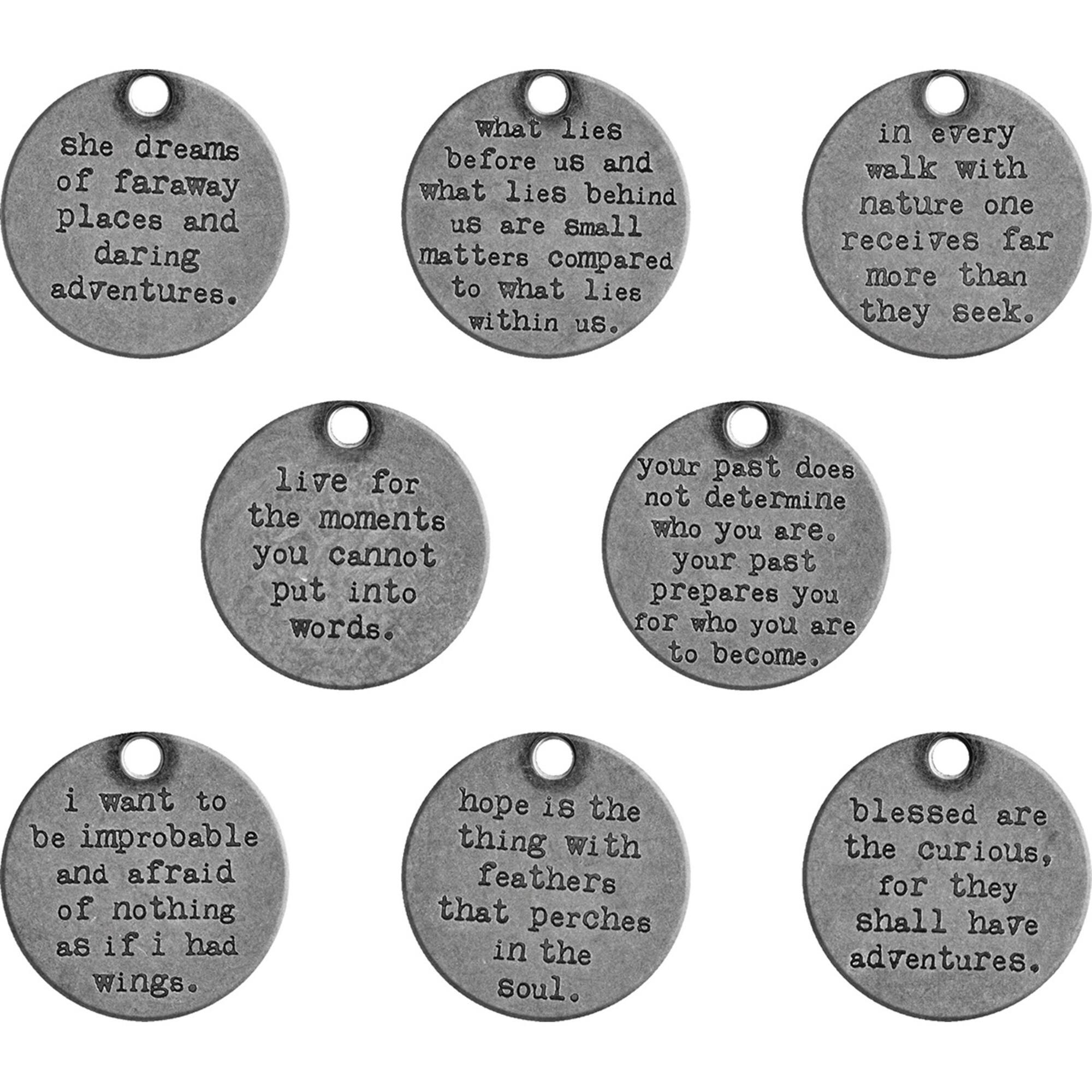 Idea-Ology Metal Quote Tokens 8/Pkg-